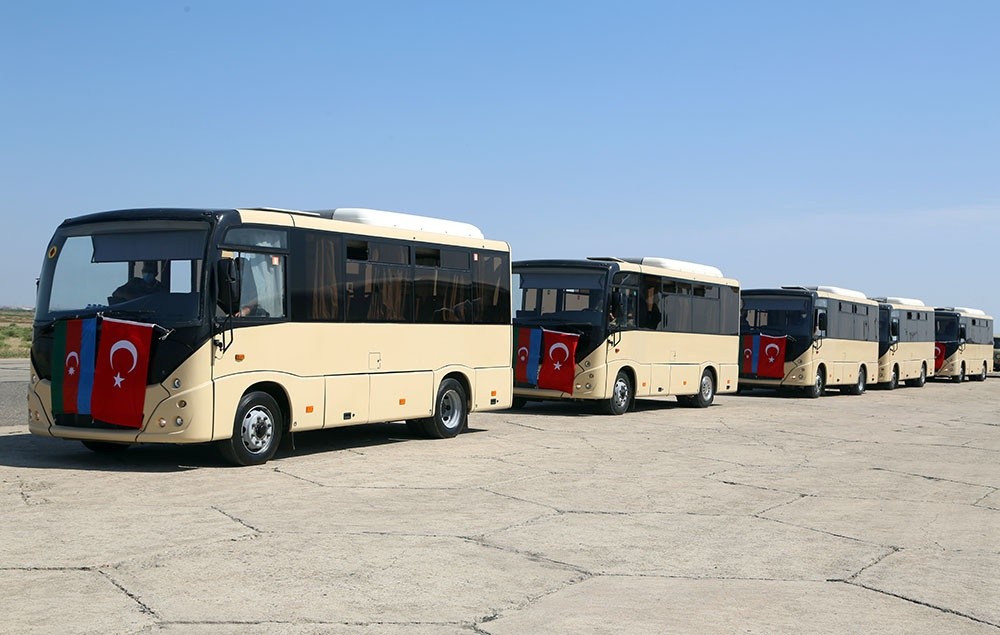 Türk askeri Azerbaycan’da törenle karşılandı