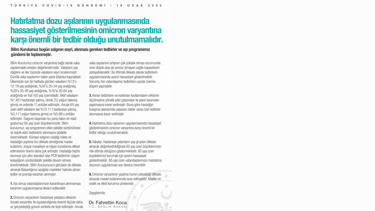 Koronavirüs Bilim Kurulu sonrası kritik açıklama: Vakaların yaş dağılımı ve seyri belli oldu