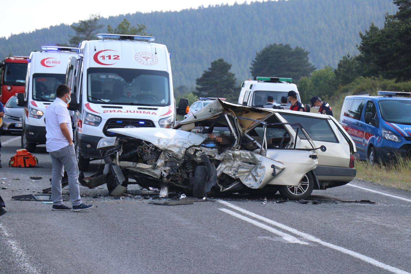 Bolu'da feci kaza, karı koca öldü