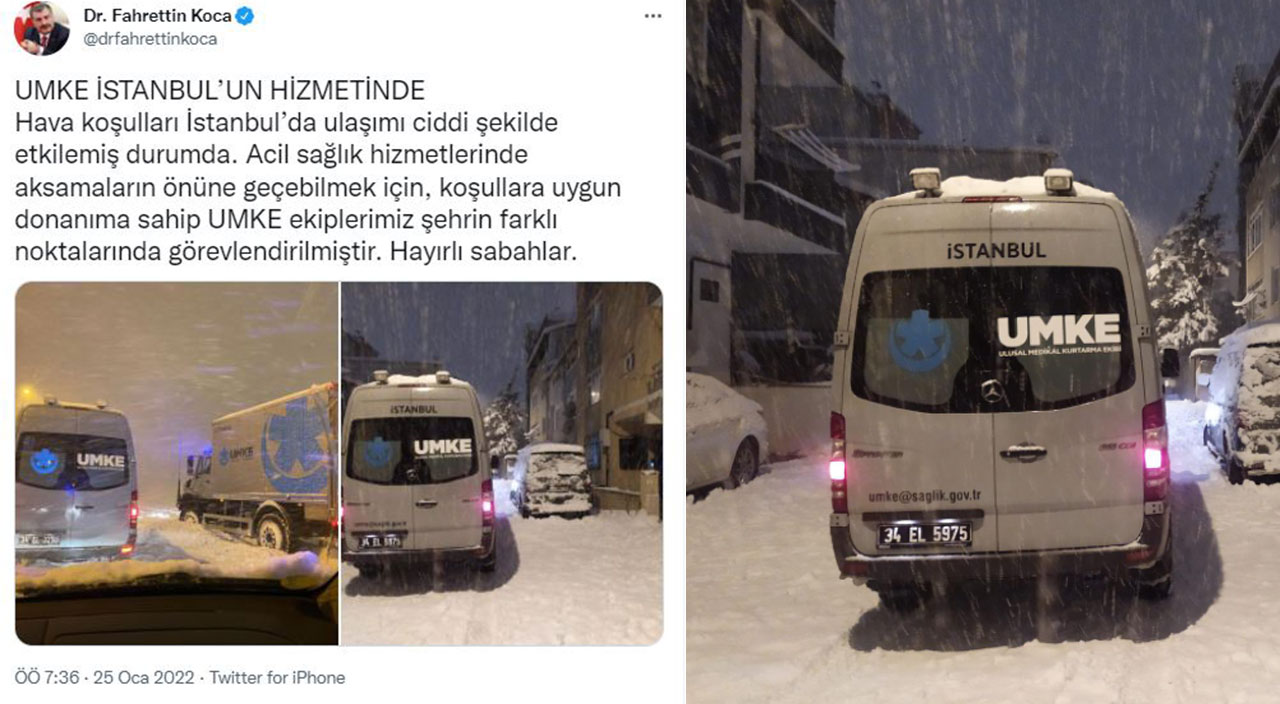 Bakan Koca: UMKE ekipleri İstanbul’un hizmetinde