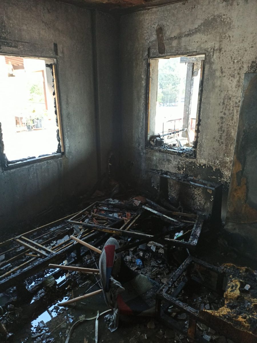 Bodrum'da korkutan yangın