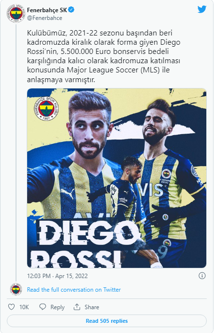Son dakika: Fenerbahçe Diego Rossi’nin bonservisini aldığını KAP’a bildirdi!