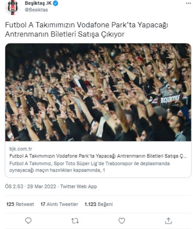 Kartalın taraftar kampanyası! Trabzonspor maçı öncesi biletler 1 liradan satışa çıktı