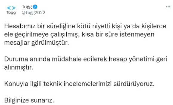 Yerli otomobil TOGG’a siber saldırı! Şirketten ilk açıklama geldi