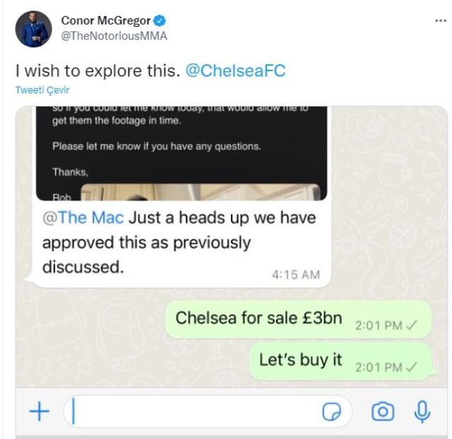 Dünyaca ünlü dövüşçüsü McGregor Chelsea'yi satın alıyor! Taraftarlar çıldırdı
