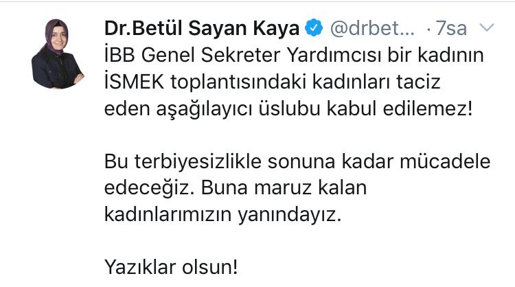 İBB Genel Sekreter Yardımcısı Yeşim Meltem Şişli'den İSMEK'in kadın yöneticilerine büyük terbiyesizlik