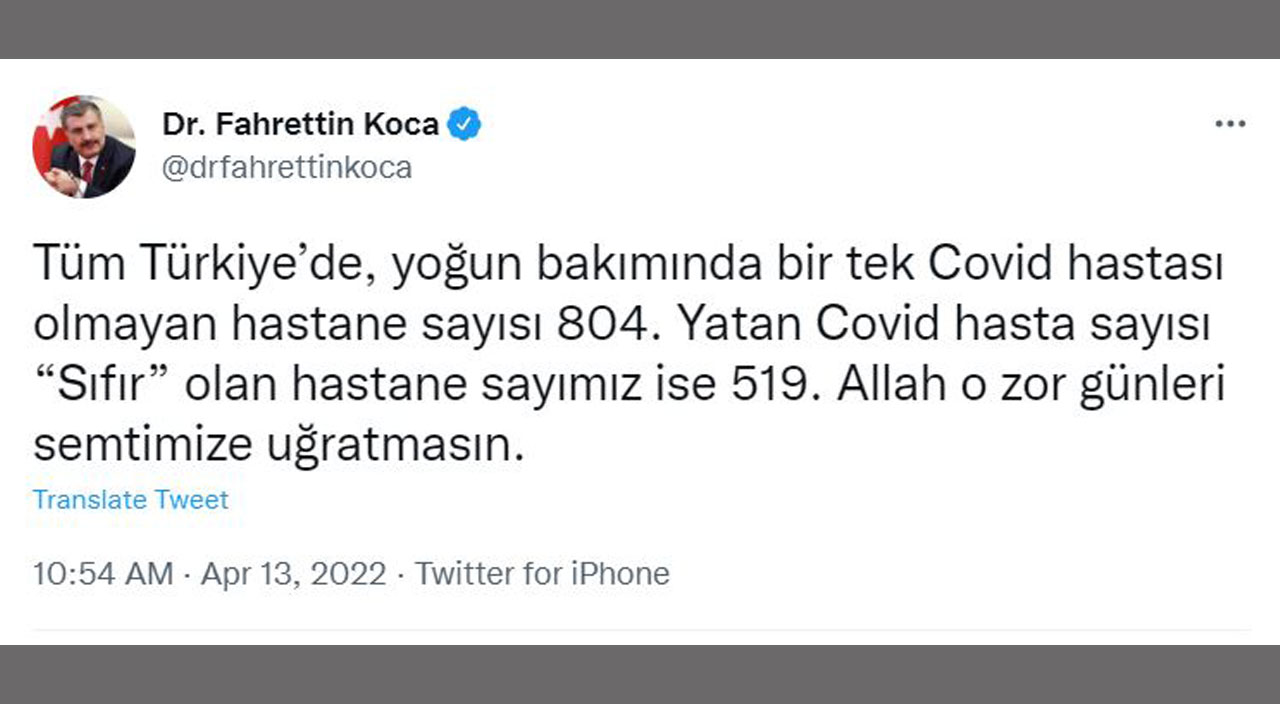 Bakan Koca koronavirüse ilişkin hastanelerdeki son durumu açıkladı Bakan Koca koronavirüse ilişkin hastanelerdeki son durumu açıkladı