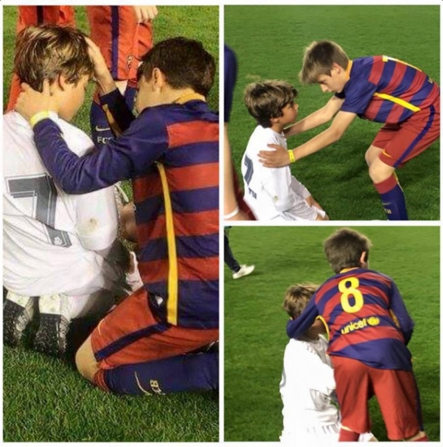 Barcelona'nın gençlerinden abilerini utandıracak hareket
