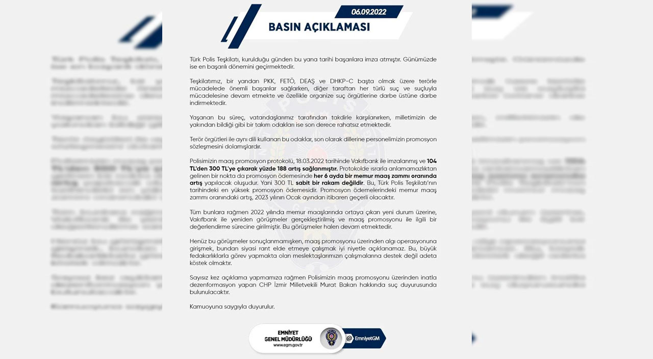 EGM'den flaş maaş promosyonu açıklaması: Suç duyurusunda bulunulacak