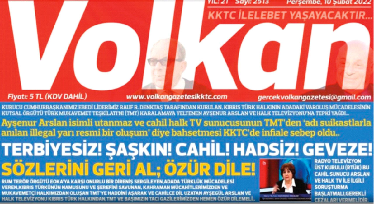 Kıbrıs basınından Ayşenur Aslan'a tepki yağdı