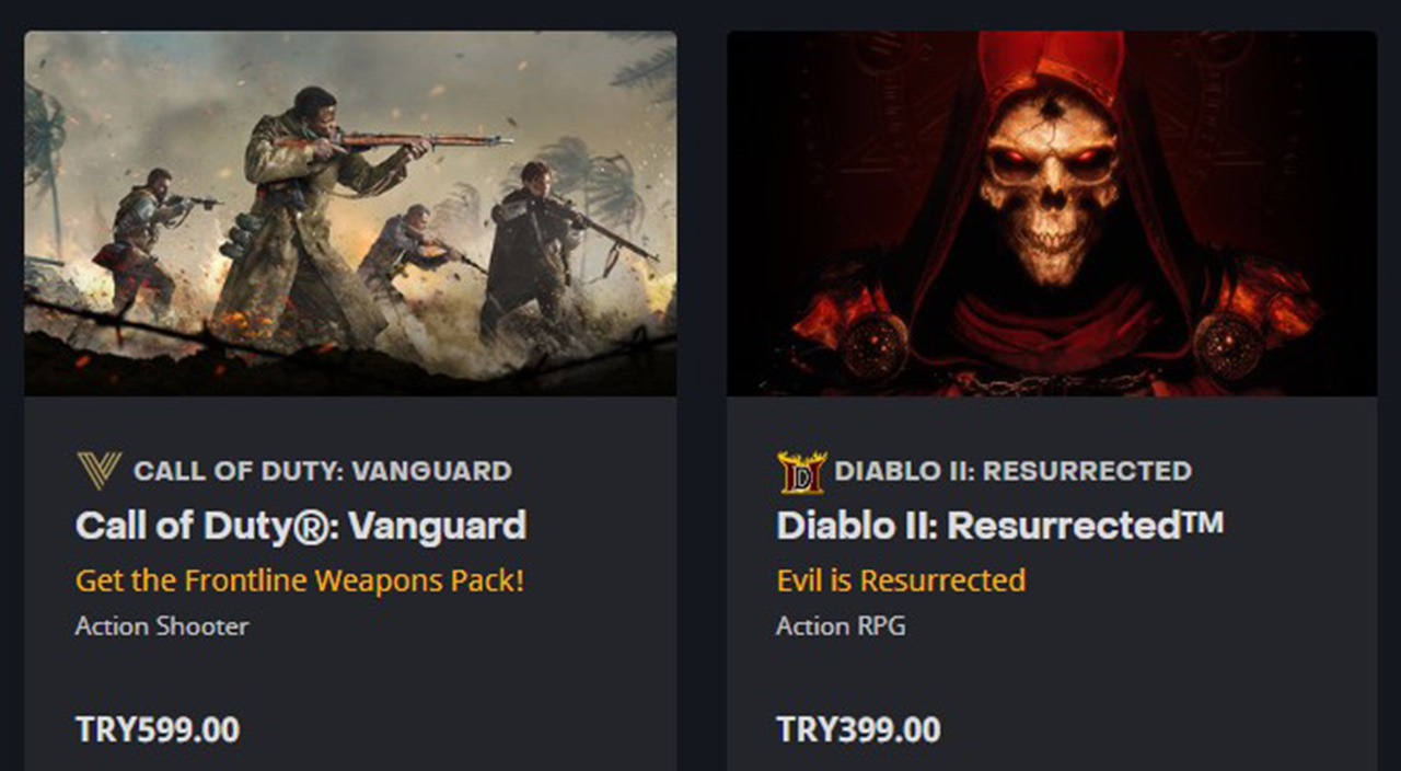 Popüler oyun şirketi Blizzard, Türk Lirası kabul etmeye başladı Popüler oyun şirketi Blizzard, Türk Lirası kabul etmeye başladı