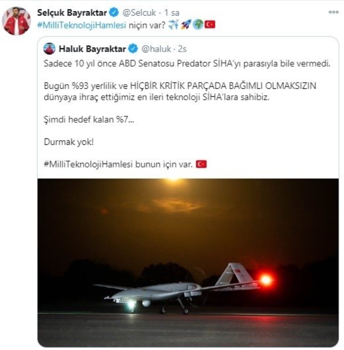 Haluk Bayraktar'dan SİHA mesajı: Son 7 kaldı