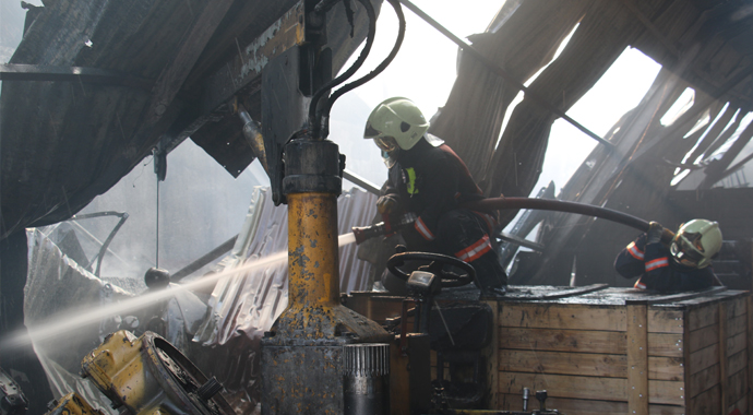 Başkent'te korkutan yangın