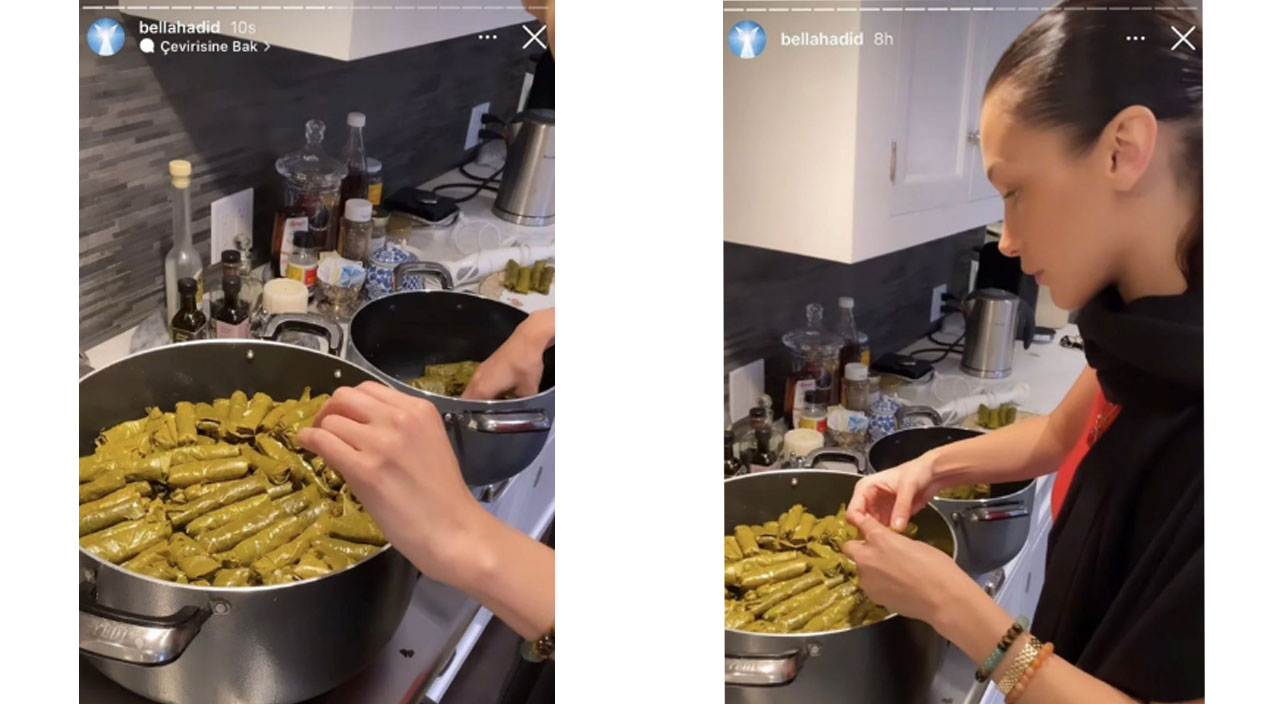 Bella Hadid sarma sardı, sosyal medyada gündem oldu