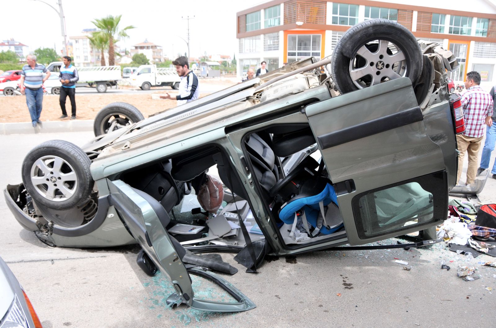 Minik Rüzgar'ı bebek koltuğu kurtardı
