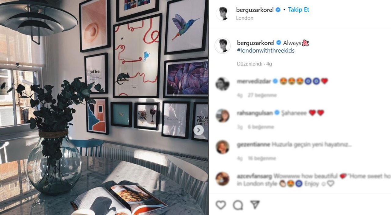 Bergüzar Korel ile Halit Ergenç Londra’ya taşındı! İşte ünlü çiftin yeni evi