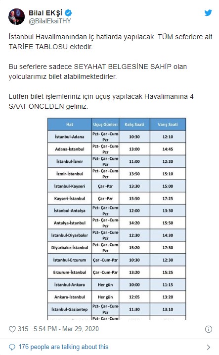 THY Genel Müdürü Ekşi'den 'Uçuş yapılacak havalimanına 4 saat önceden gelin' çağrısı