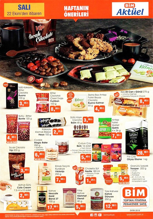 BİM 18 Ekim 2019 aktüel indirimli ürünler listesi | 18 Ekim BİM aktüel indirim kataloğu broşüründe neler var?
