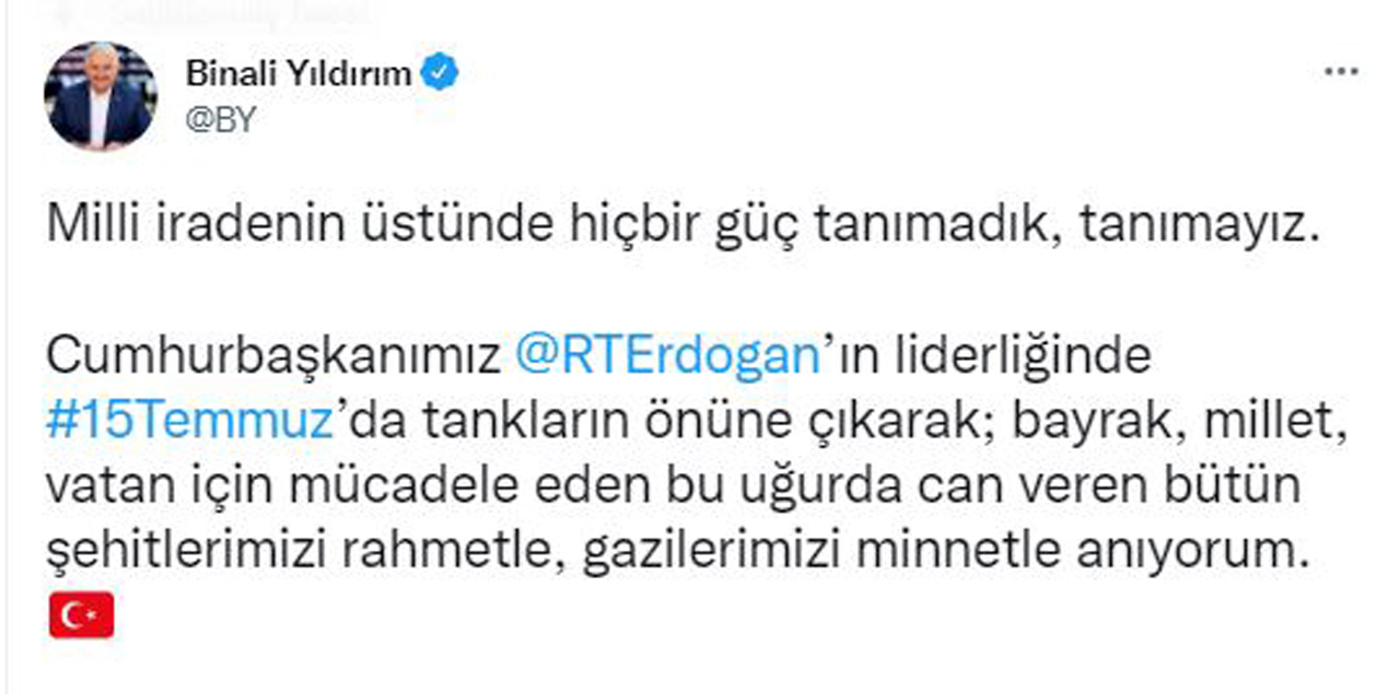 Siyasilerden 15 Temmuz mesajları: Bu destan nesilden nesile anlatılacaktır