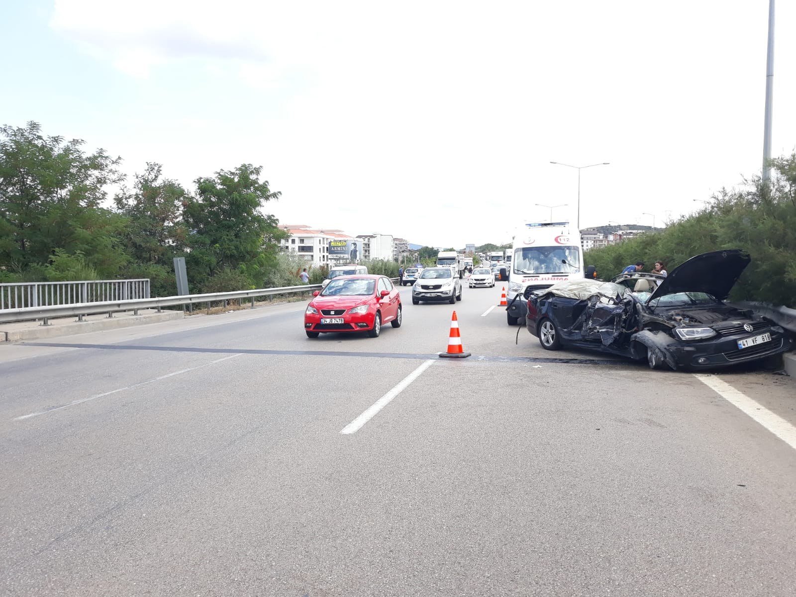Bursa'da dehşet veren kaza: 1 ölü, 2 yaralı