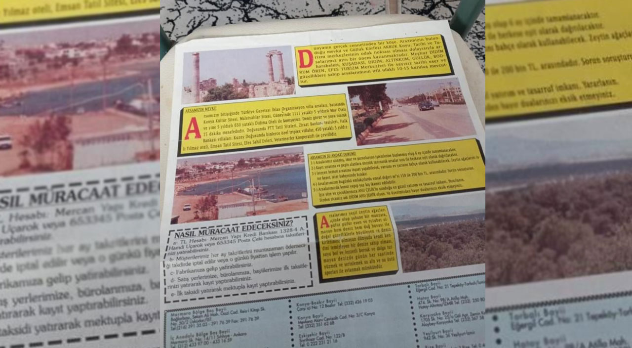 27 yıl önceki  'Tencere tava alana deniz manzaralı arsa' kampanyası mağdur etti