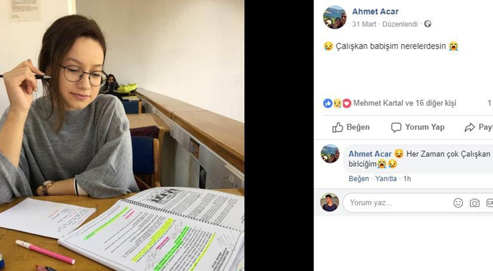Buse Acar'ın babasından yürek burkan paylaşımlar