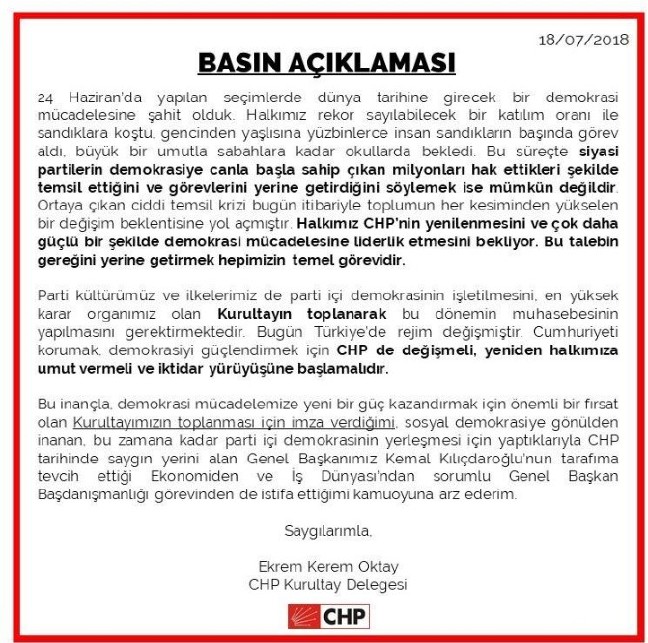 CHP'de sular durulmuyor: Kılıçdaroğlu'nun başdanışmanı istifa etti