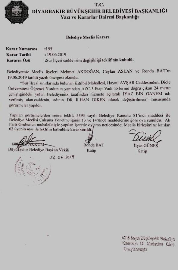 HDP’li belediye sahabe ismini taşıyan caddeye, terör suçlusunun adını verdi