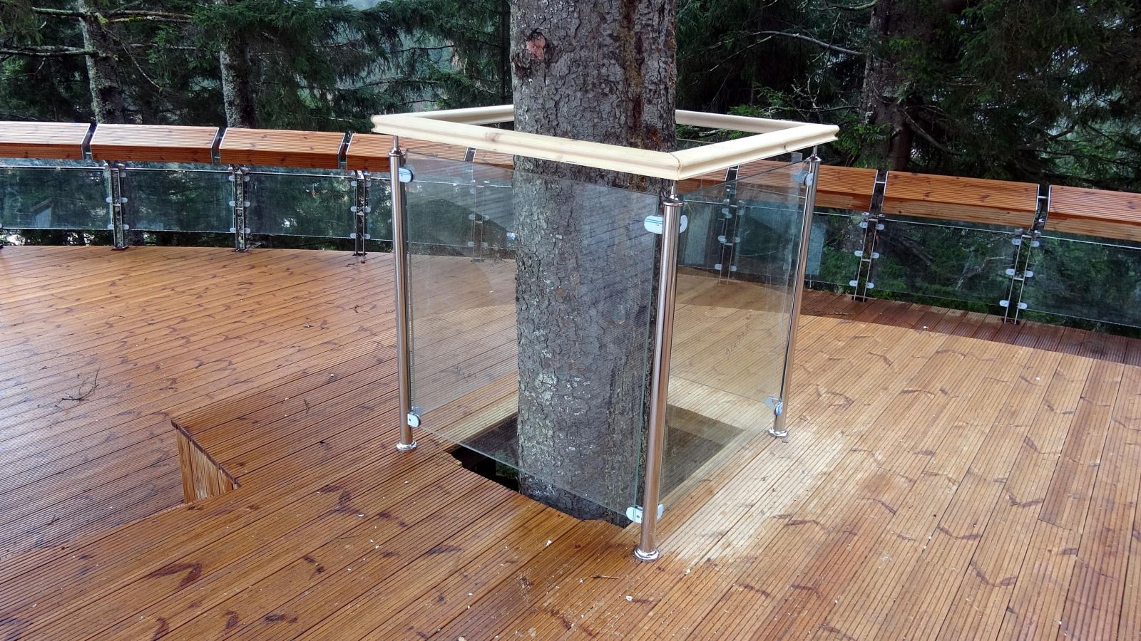 Turistler için Uzungöl'e teras