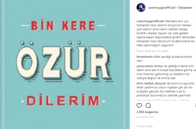 Caner Toygar'dan ilk açıklama geldi