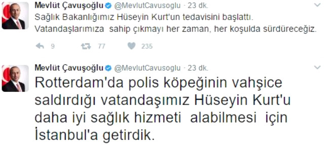 Hollanda polisinin köpeklerle saldırdığı Hüseyin Kurt İstanbul'a getirildi