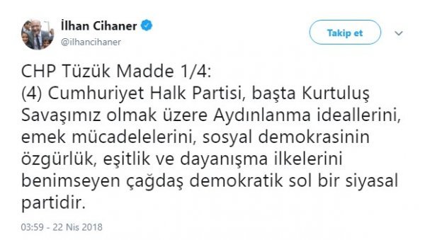 Kemal Kılıçdaroğlu İlhan Cihaner'in üstünü çizdi