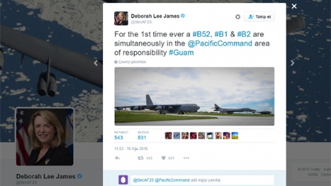 Savaş kapıda! ABD nükleer uçaklarını gönderdi