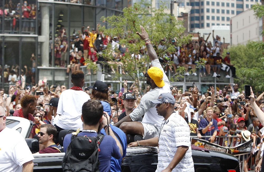 Cleveland’ta şampiyonluk kutlamaları