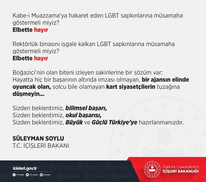 Sapkın hamisi Twitter, Soylu'nun mesajlarına uyarı etiketi koydu