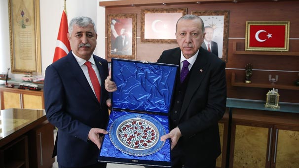 Cumhurbaşkanı Erdoğan'dan Belediye Başkanlığına ziyaret