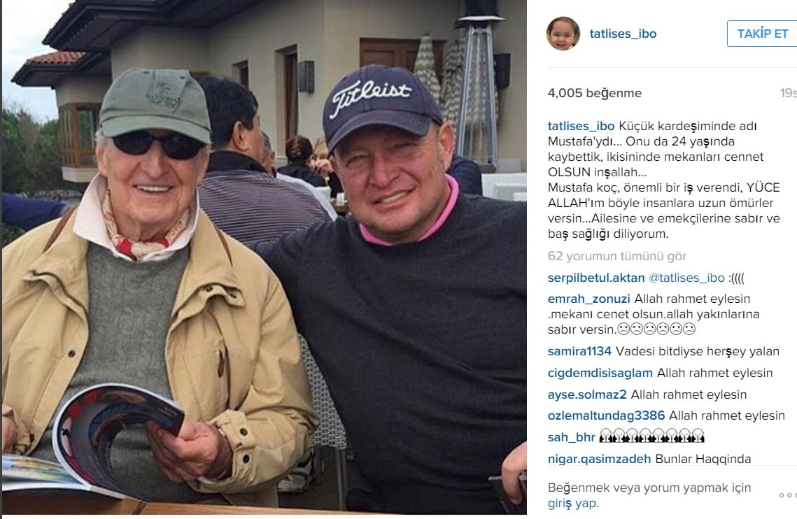 İbrahim Tatlıses'ten 'Mustafa Koç' mesajı