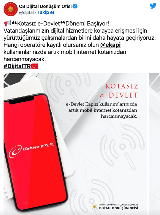 e-Devlet'e erişim artık ücretsiz! Kotasız dönem başladı