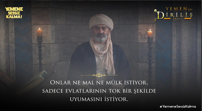 Diriliş Ertuğrul oyuncularından Yemen kampanyasına destek