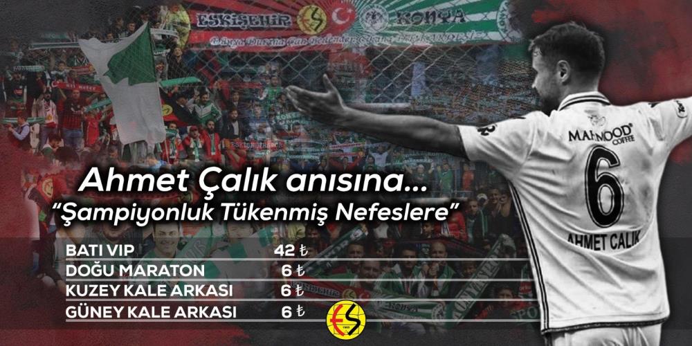 Eskişehirspor'dan Ahmet Çalık’ın anısına anlamlı hareket Eskişehirspor'dan Ahmet Çalık’ın anısına anlamlı hareket