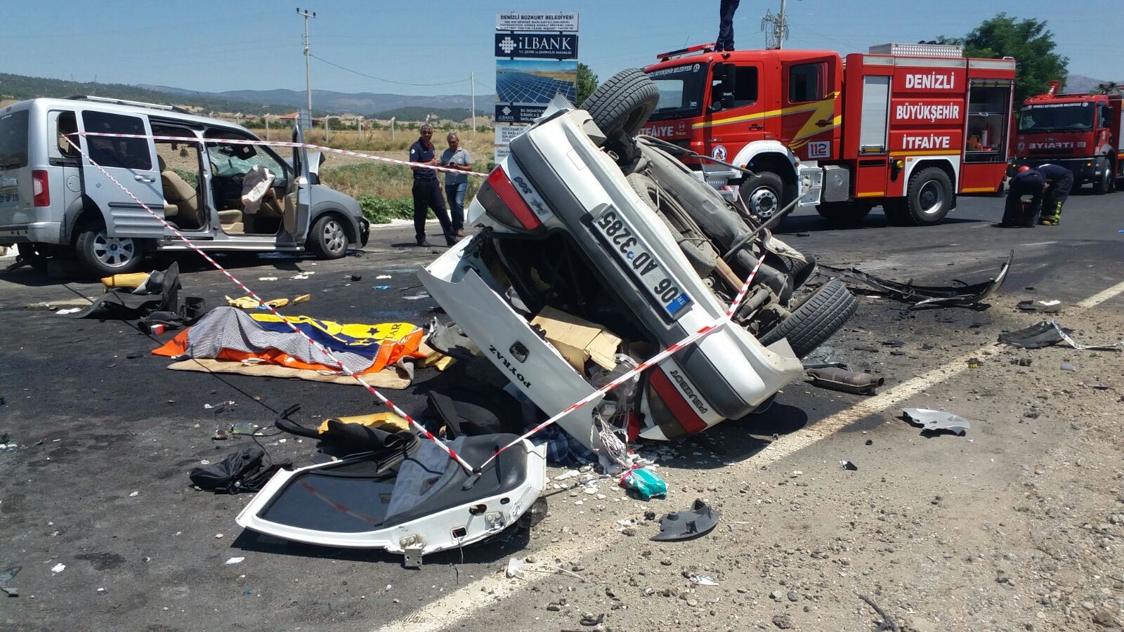 Denizli'de korkunç kaza: 1 ölü, 7 yaralı