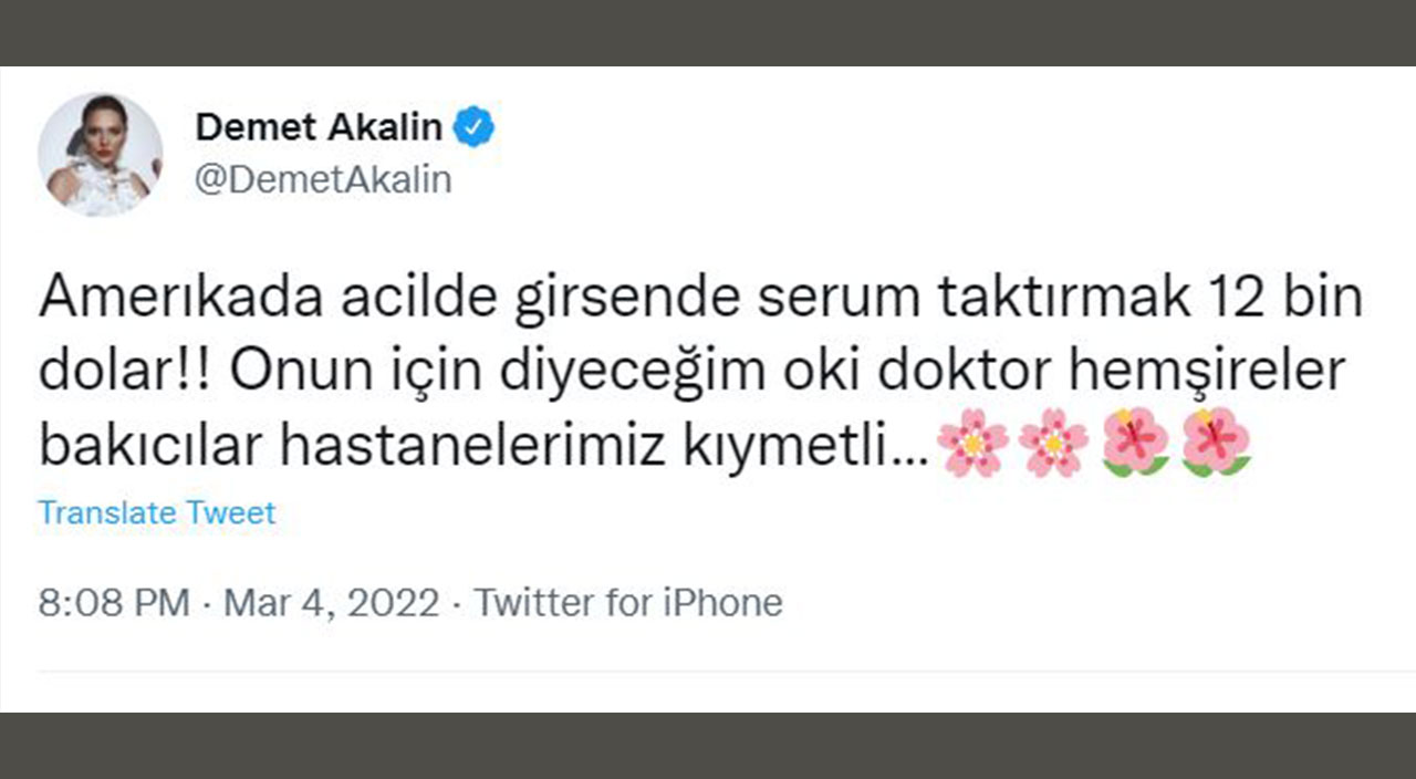 Demet Akalın, Amerika’da bir seruma 12 bin dolar ödeyince isyan etti