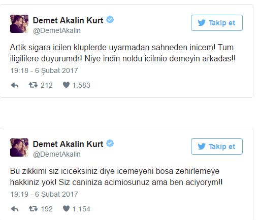 Demet Akalın’dan ’sigara’ isyanı