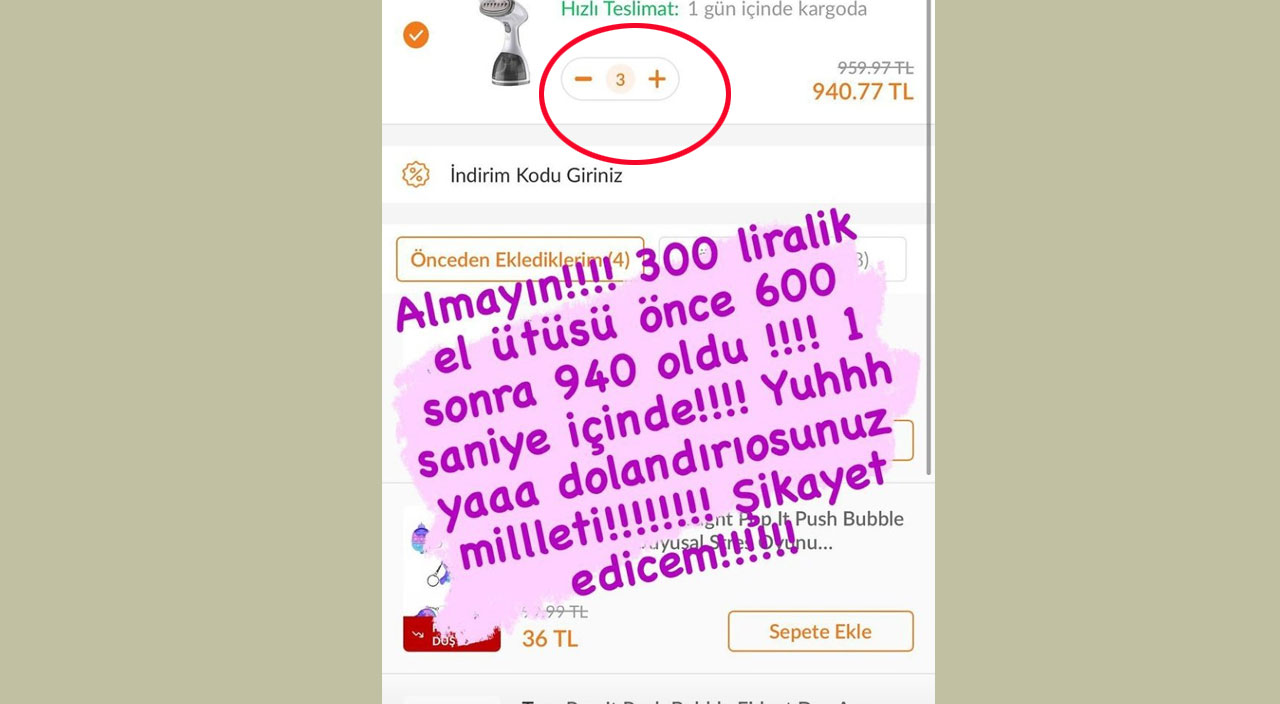Demet Akalın’ın 3 tane aldığı ütüyü zam zannetmesi alay konusu oldu