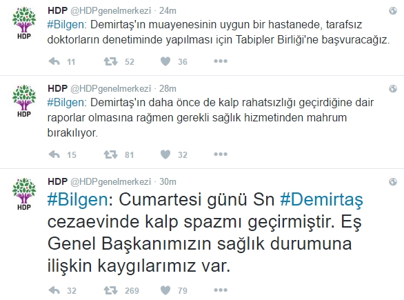 'Demirtaş kalp krizi geçirdi' iddiası