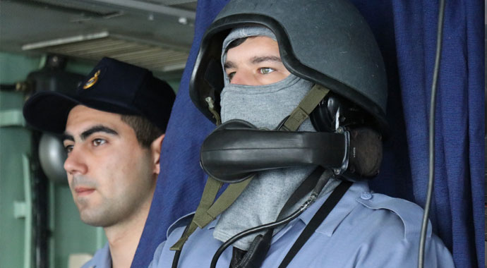 Deniz Kurdu-2019 tatbikatında top atışları başladı