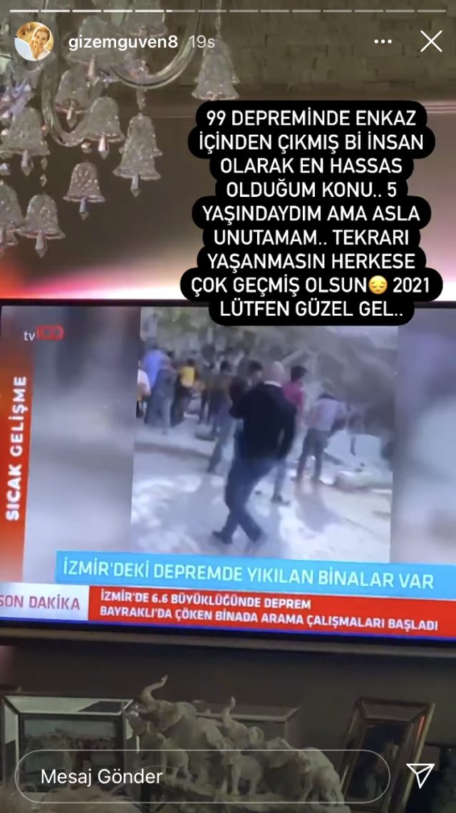 Oyuncu Gizem Güven enkaz altından çıktığı günü unutamıyor