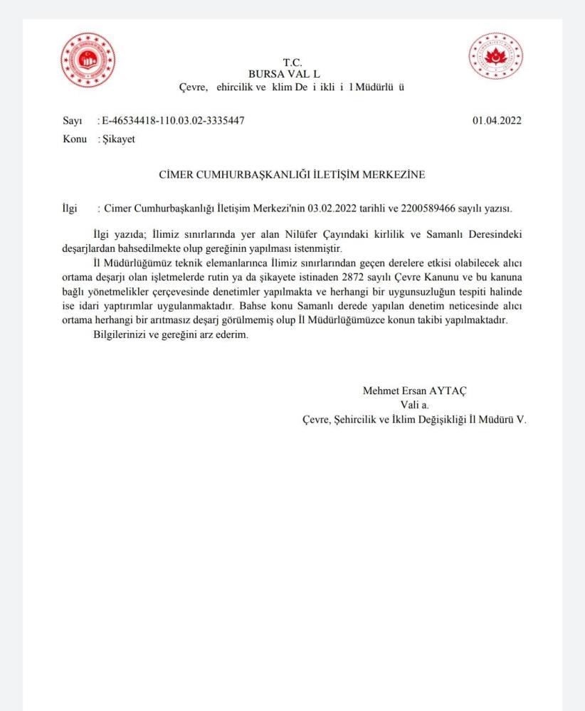 CİMER’i kandırdılar: Zehir akan dereye ‘temiz raporu’ verdiler!