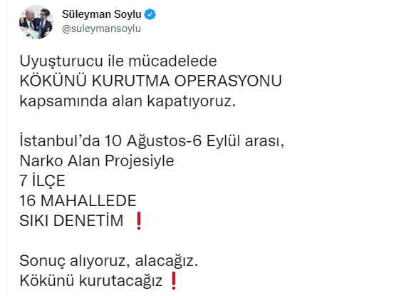 İstanbul'da 7 ilçede uyuşturucu operasyonu Bakan Soylu duyurdu İstanbul'da 7 ilçede uyuşturucu operasyonu Bakan Soylu duyurdu