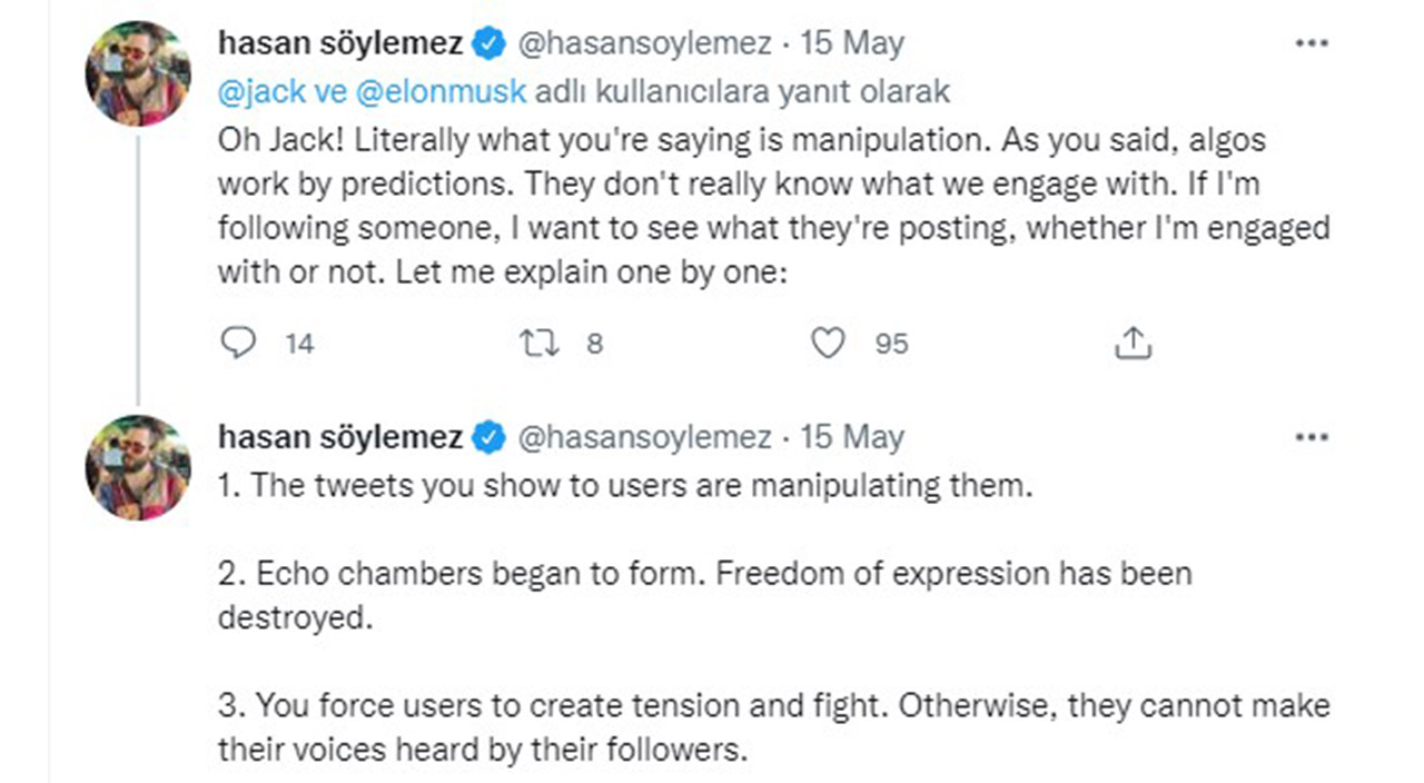 Elon Musk bir tweet attı, ortalık karıştı: Jack Dorsey ile Türk yapımcı birbirine girdi Elon Musk bir tweet attı, ortalık karıştı: Jack Dorsey ile Türk yapımcı birbirine girdi